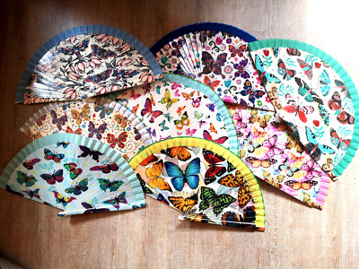 Spanien Flamenco Handfächer Taschenfächer Fächer aus Holz Schmetterling O  CC
