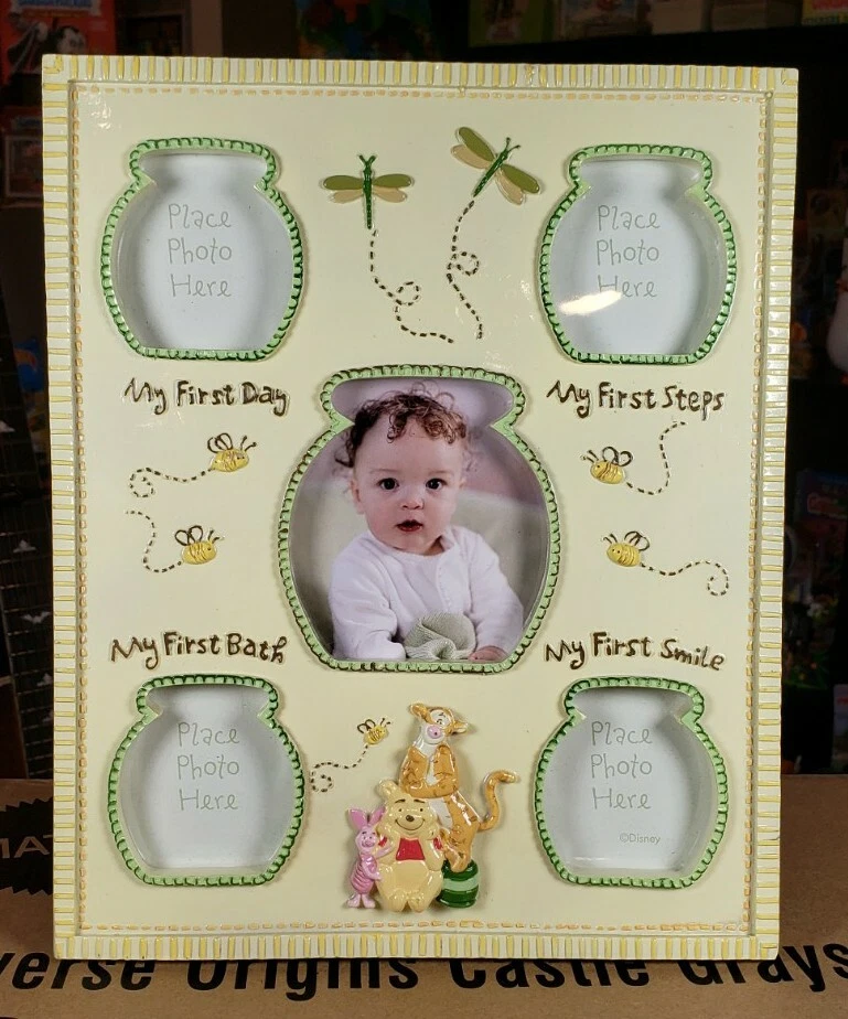 Disney Winnie the Pooh Baby mis primeras fotos marco hito 11" x 9" Disney Baby Foto 2 de 4