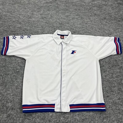 ✅VINTAGE リーボック NBA アイバーソン ゲームシャツ XL OLD Vintage Allen Iverson Shirt Mens 2XL White Button NBA Warm