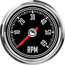 Speedhut 2-5/8" Tachometer 6K RPM CJ Jeep Design CJ5, CJ7, CJ8