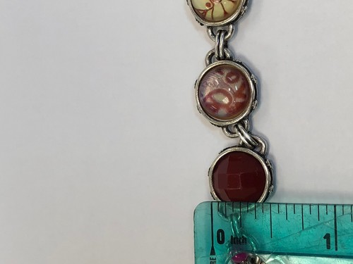 Bellissimo bracciale LUCKY YOU maglia floreale rotonda 8,5" - Foto 11 di 12