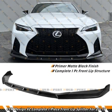 For 2021-25 Lexus IS300 IS350 CTM Design V2 Matt Black Front Bumper Lip Splitter