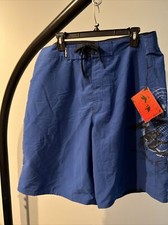 NWT Roundtree  Yorke First Wave Blue Eagle Board Shorts Size 38 Inseam 10.5"