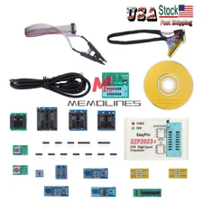 EZP2023 High-Speed USB SPI Programmer + 15 Adapters For 24 25 93 95 EEPROM USA