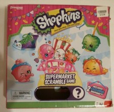Shopkins Supermercado Scramble Juego Todas las piezas incluidas, 4 Shopkins Edades 5+