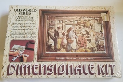 Dimensionale Kit Anton Pieck 12948 Country Store Scene 3-D Shadow Box 1972 