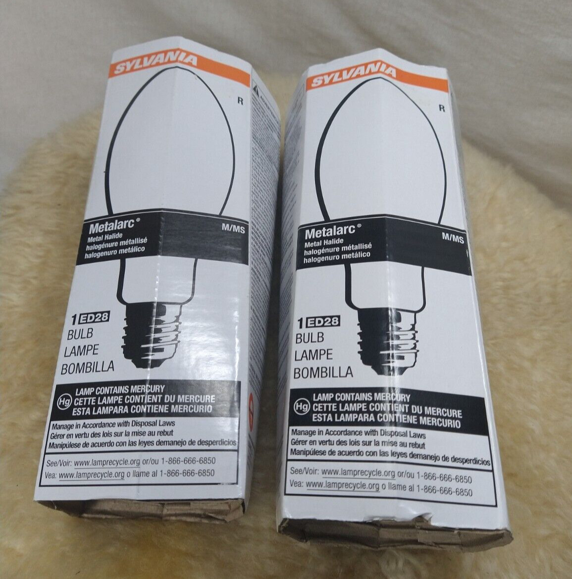SYLVANIA COMPACT METALARC LAMP LIGHT BULB 175 WATT ED28 SET OF 4 BRAND NEW