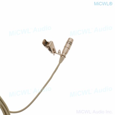 4 Pin XLR TA4F Headset Microphone Beige For Shure Body Pack
