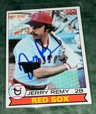 JERRY REMY SIGNED CARD 1979 TOPPS  BASEBALL CARD 1979 TOPPS  AUTOGRAPHED RED SOX