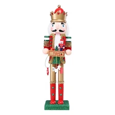 Nutcracker Christmas Decor, 15 Inch Wooden Soldier Figurines, Festive Christm...