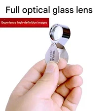 Triplet Jewelry Loupe Foldable 30X Magnifier Portable Gemstone Inspection Tool