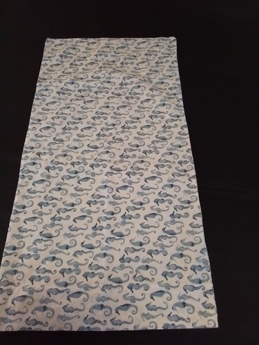 Pottery Barn King Size Pillowcase Blue White Seahorse Percale 400-Thread-Count - Picture 4 of 12