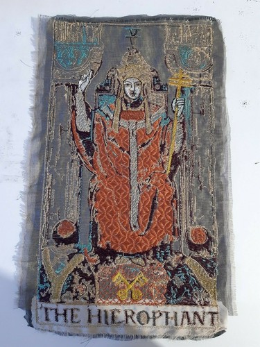 Tarot Card The Hierophant Handmade Embroidered Patch from Ukraine - Picture 2 of 8