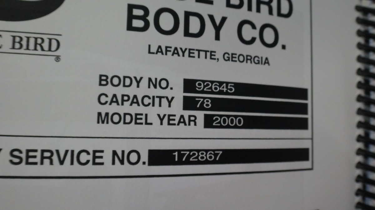 2000 Bluebird Conventional Service Parts Catalog GMC school bus | eBay