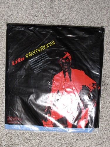 Vtg 1969 LIFE International T-SHIRT Mens L Linke Denim Look Jockey Blue 60s 70s - 第 5/8 張圖片