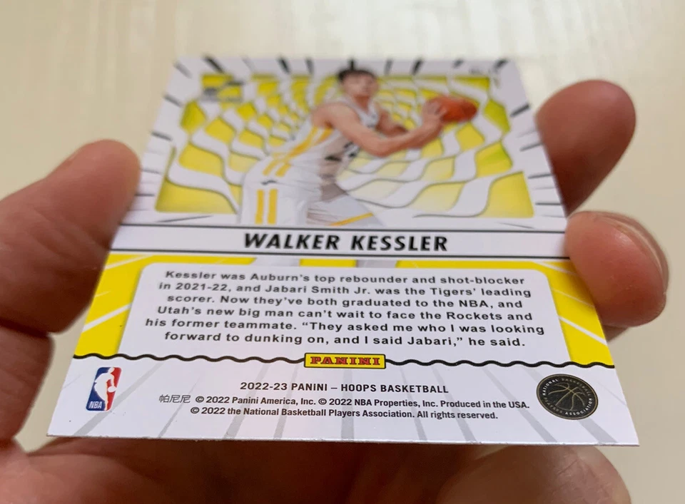 2022-23 Panini NBA Hoops Walker Kessler Class Action Insert Rookie Jazz #19 RC - Image 4 of 4