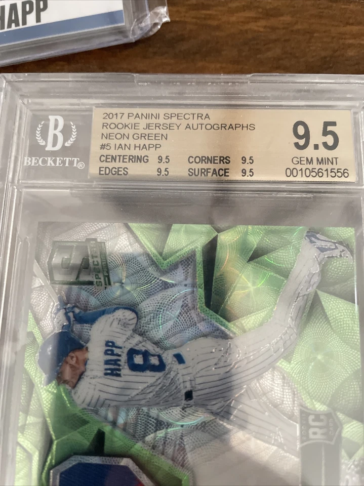 2017 SPECTRA IAN HAPP NEON GREEN PRIZM RC PATCH AUTO /25 /9.5 (2) Cards Seen$$$ - Image 3 of 4