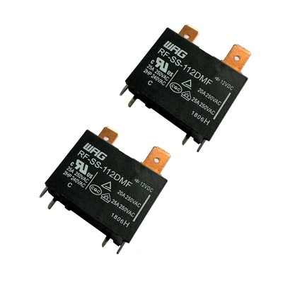 2PCS RF-SS-112DMF 20A 12VDC Multi-Purpose Relay for A/C & Water Heater