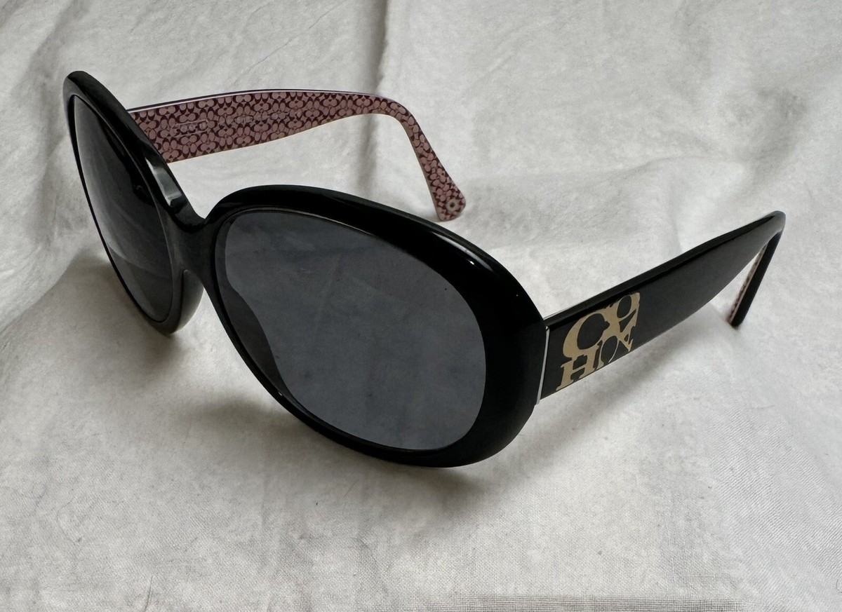 COACH SUNGLASSES HC8038 L025 GORGINA Coach HC 8038 L025 5034/11 Gorgina Oval Black Sunglasses 58  main image 4
