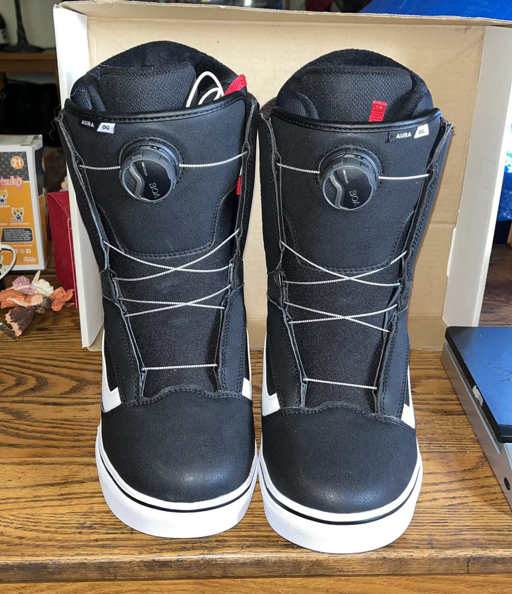 Vans Aura Pro BOA Men s Snowboard Boots Black Size 7.5 eBay