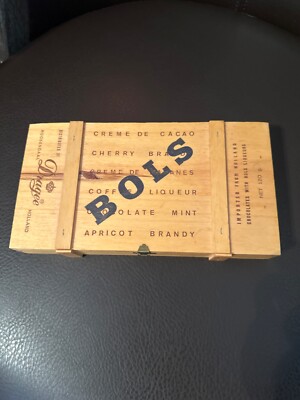 VINTAGE BOLS Liqueur Bottle Box, Original Imported from Holland Vtg EUC Dragee