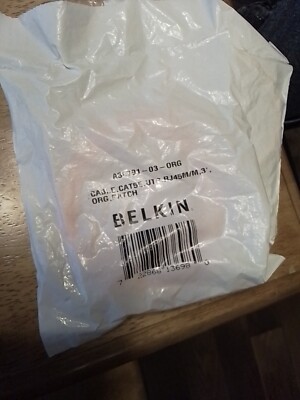 2 Belkin CAT5E Patch Cable  RJ45M/RJ45M 3 Orange A3L791-03-ORG a3l79103org