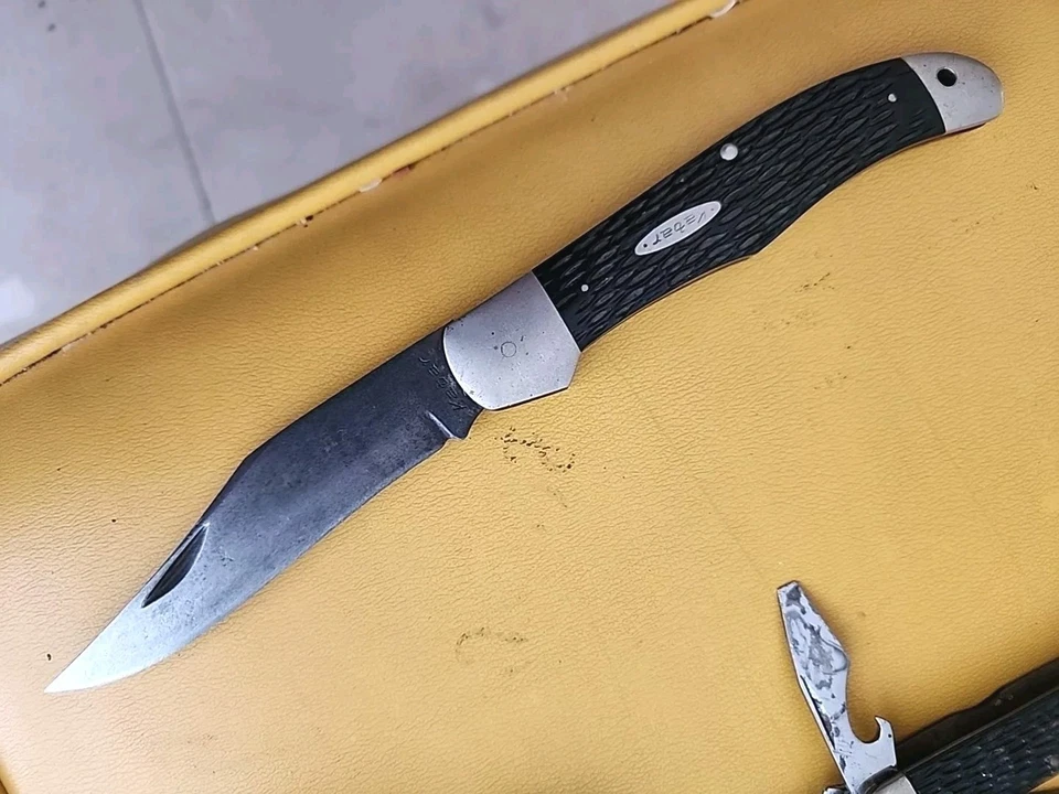 Navaja de bolsillo plegable de una sola hoja Ka-bar de 9,5" de colección Foto 3 de 4