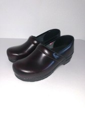 Sanita Leather Clogs Wine/Maroon Womens Size EU40 US 8-8.5 SUPERB