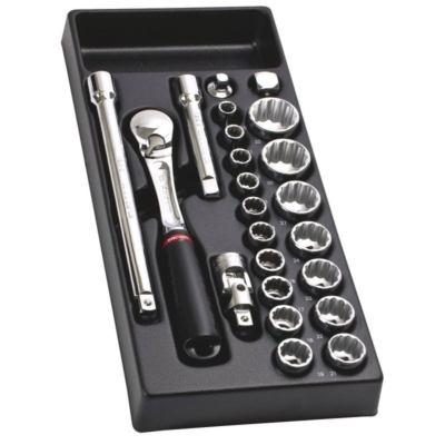 FACOM Steckschlüssel 1/2 Zoll, 12-kant, 32 Mm – Kurz, Phosphatiert, Für Maschineneinsatz