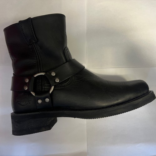 Harley-Davidson Men's BARKSTONE Zip Up Motorcycle Ankle Boots UK 7 41 Wide fit