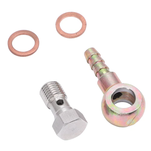 7/16-20 UNF Banjo Bolt 8mm Barb Master Cylinder Brake Reservoir Stainless Steel - Picture 7 of 12