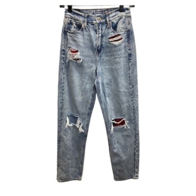 American Eagle Highest Rise 90 s Boyfriend Distressed Jeans New Without Tags