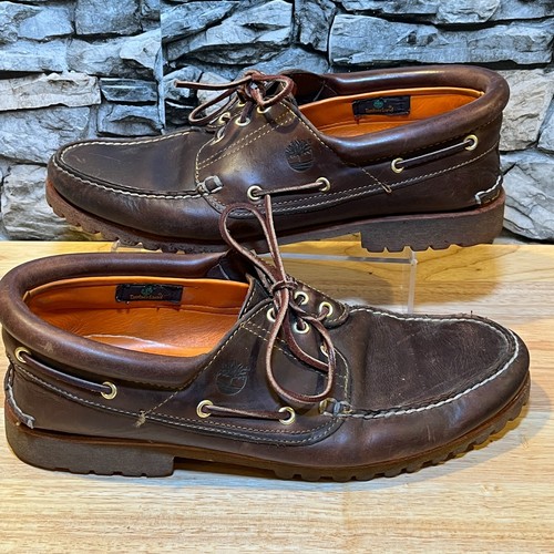 Timberline Men's 13 Authentics Premium Leather 3-Eye Boat Shoe Handsewn - Picture 4 of 10