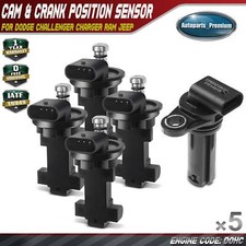 4x Camshaft 1x Crankshaft Position Sensor For Dodge Challenger Charger Jeep