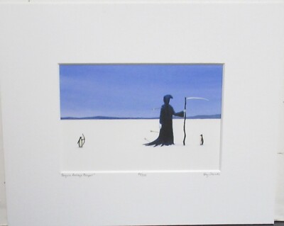 GREG STONES ''PENGUIN ANNOYS REAPER'' LIMITED EDITION HAND SIGNED SERIGRAPH