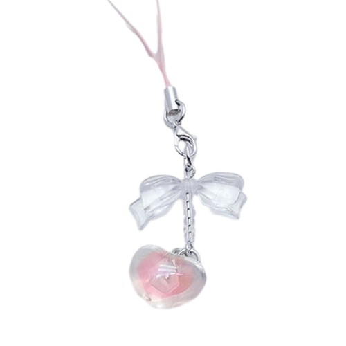 Heart Bowknot Pendant Y2K Phone Straps Backpack Charm Keys Decoration Chain - 第 10/10 張圖片