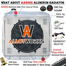 3Row Radiator Shroud Fan For 1953-56 Ford F100 F250 F350 Pickup Truck V8