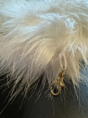 Vintage Girls Ivory White Faux Fur Hand Muff Lined 12” X 8” Very Clean &  White - Picture 4 of 4