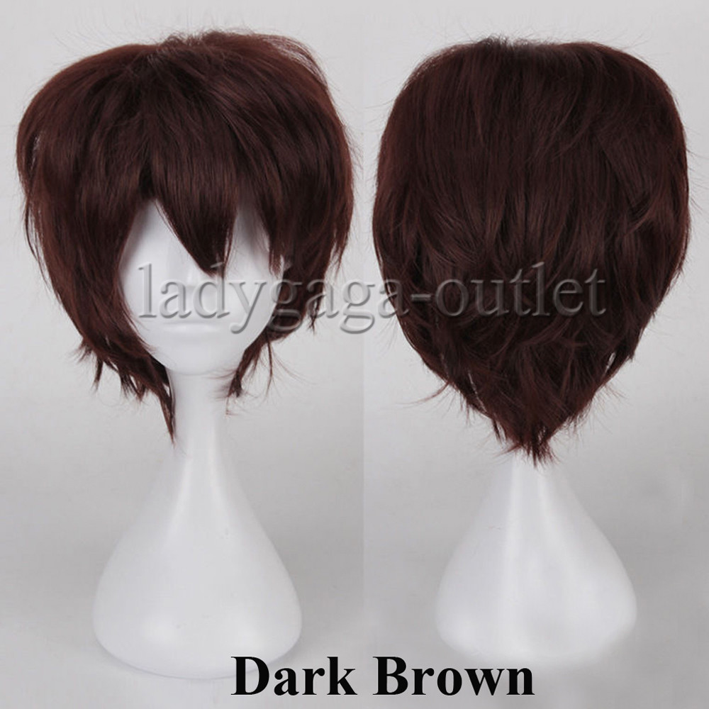 Women Men Male Short Wigs Anime Cosplay Party Costume Synthetic Hair ...