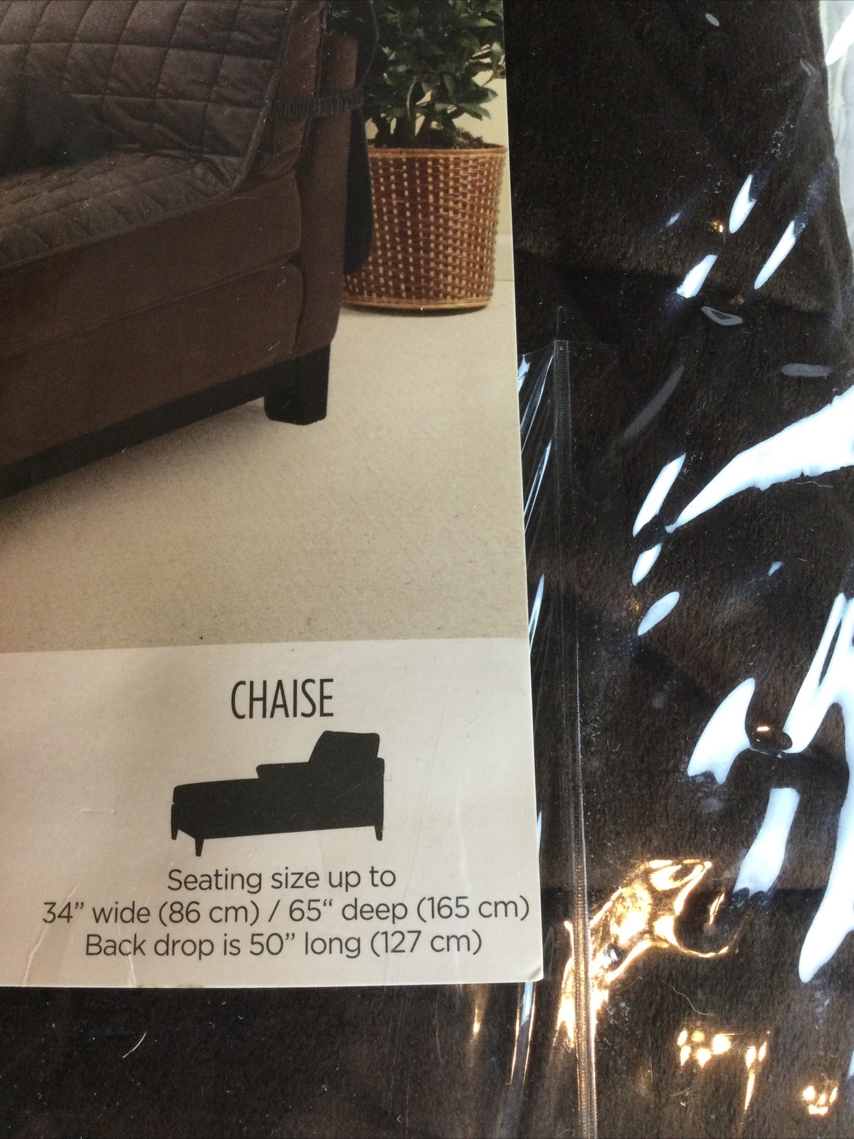 Sure Fit Armless Furniture Cover For Chaise Lounge Pet Cover Chocolate