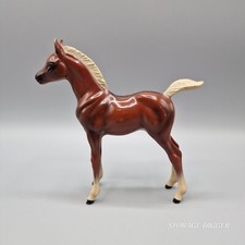 Vintage Hartland Plastics Brown Colt With White Mane Tail Model Horse Figure