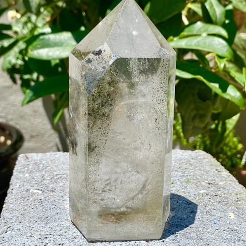 Healing Crystal Decoration 300-900G Natuurlijke Green Ghost Phantom Quartz Crystal Cluster Healing Specimen (Size : 600-700g