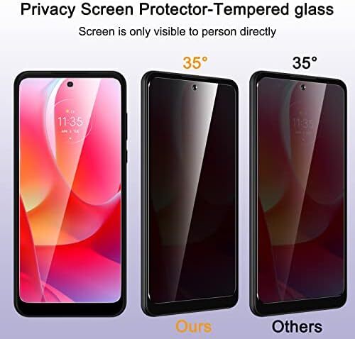 2er-Pack Moto G Power 2022 Sichtschutz Displayschutzfolie, Anti-Spionage Displayschutzfolie Tem - Bild 3 von 6