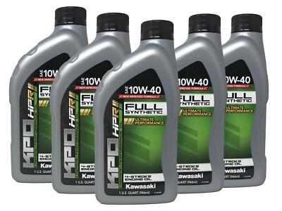 #ad Kawasaki Genuine OEM KPO Full Synthetic 10W 40 Oil Quart K61021 500 01Q 5 Pack $72.99