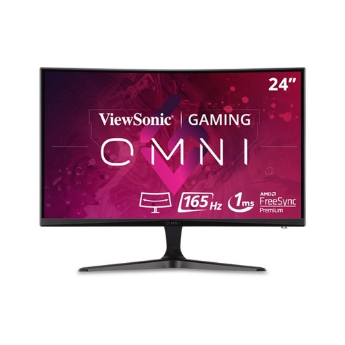 ViewSonic Omni VX2418C 24 Inch 1080p 1ms 165Hz Curved Gaming Monitor with AMD... - Picture 1 of 7
