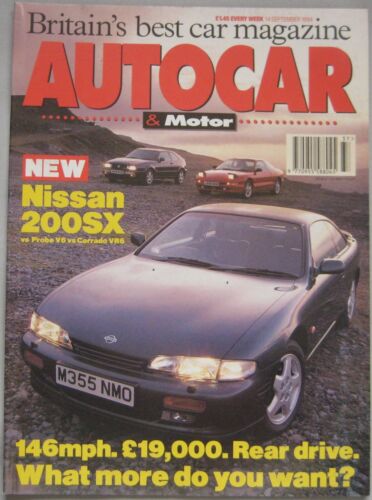 AUTOCAR 14 September 1994 featuring Nissan 200SX, VW Corrado VR6, Ford Probe, RS