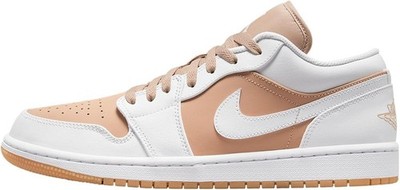 Men's Jordan 1 Low White/White-Hemp-Gum Yellow (DN6999 100)