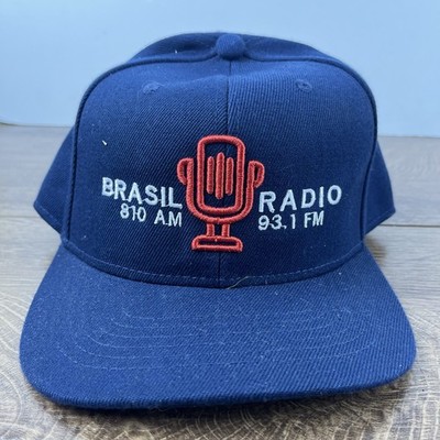 Brasil Radio Hat 810AM 931 FM Blue Hat Blue Cap Adjustable Hat Adult Fit Hat