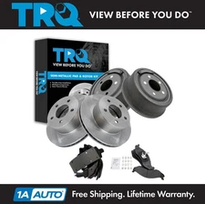 TRQ Front & Rear Brake Pad & Rotor Kit Semi-Metallic For 90-99 Jeep