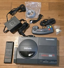 Commodore Amiga CD32 Gaming Console + TVI Modem Remote, Controller  WORKS!